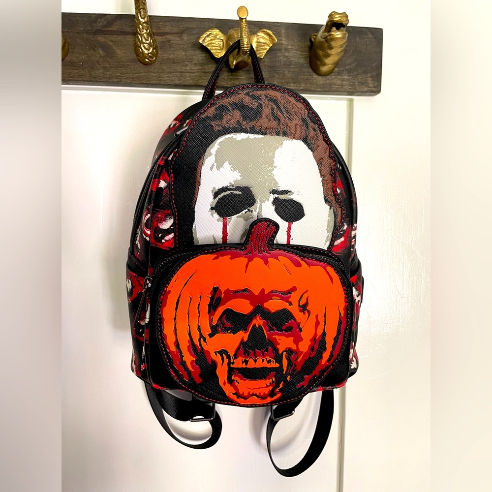 Halloween II Michael Myers Loungefly Mini Backpack NWT Jack-O-Lantern
